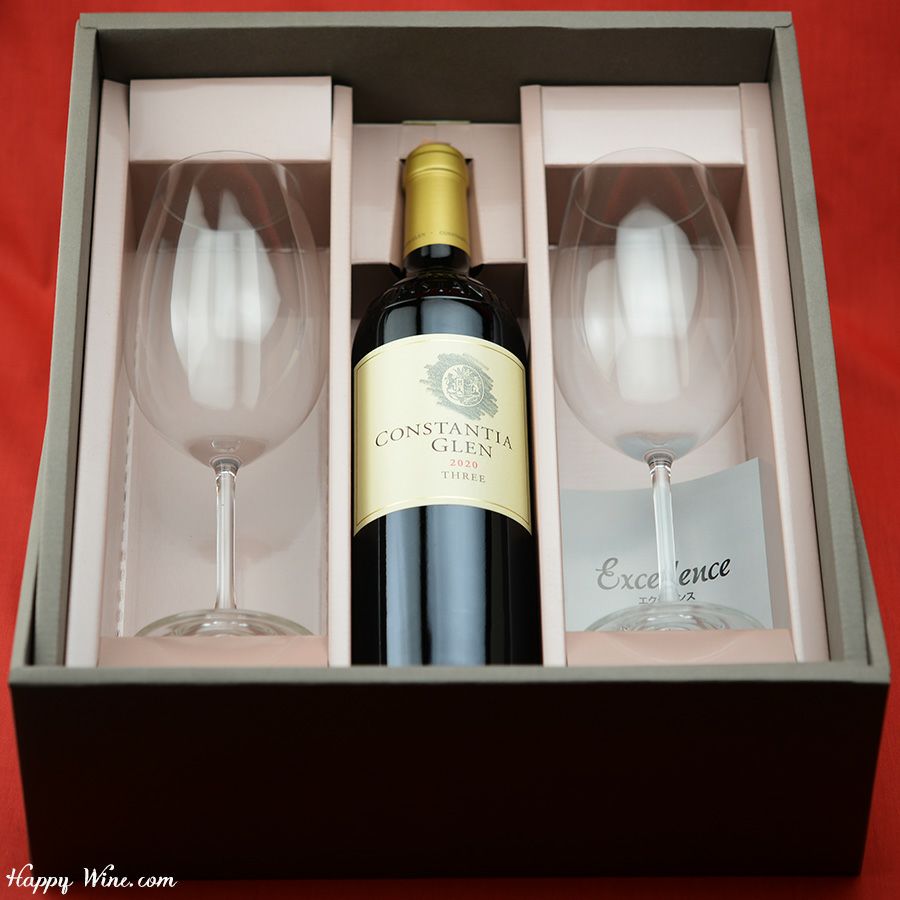 【送料込み・化粧箱入り】エクセレンス　ボルドーグラス2脚付き　コンスタンシア・グレン　スリーセット【2】　750ml